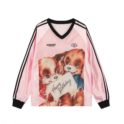 Cartoon Cute Puppies Skater T-Shirt