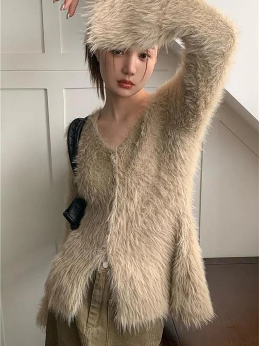 Cozy Vintage Fuzzy Sweater