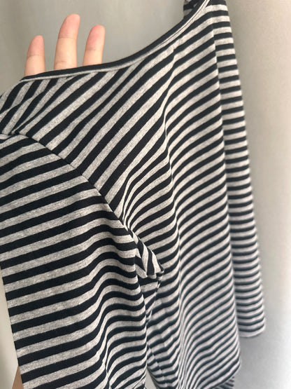 Retro Striped Slim Fit Long Shirt