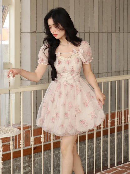 Y2K Mini Floral Dress