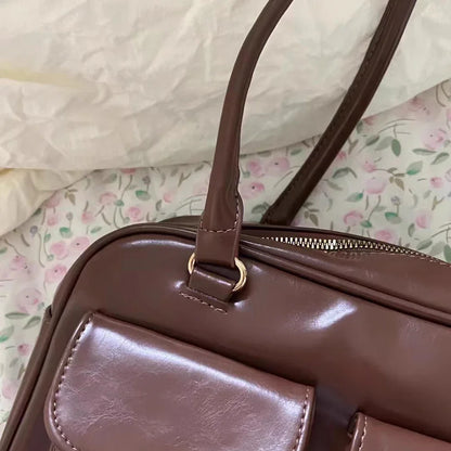 Y2K Chic Vintage Leather Handbag