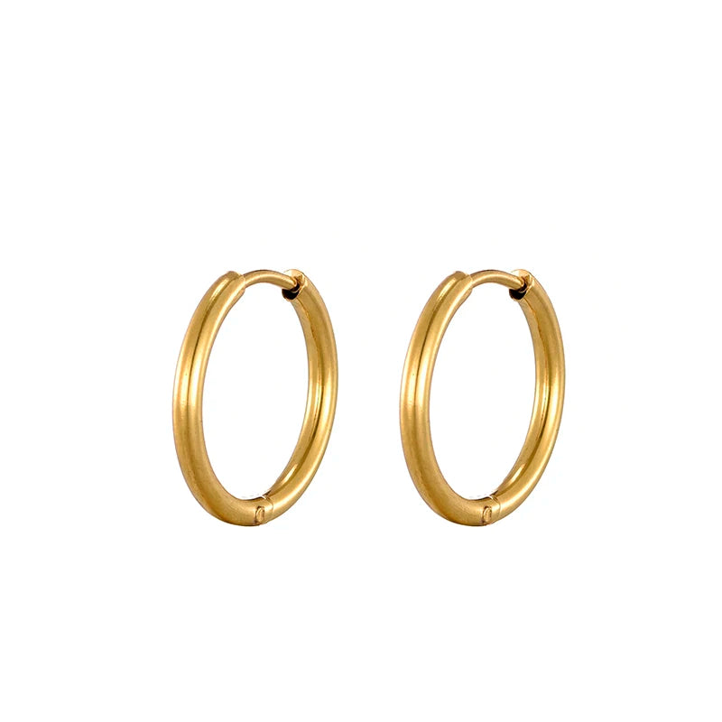 Round Oval & Heart Stainless Earrings