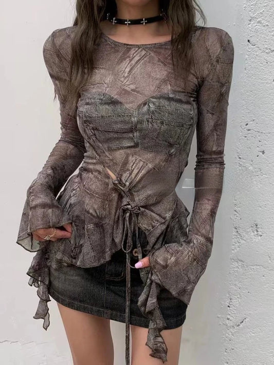 Vintage Hollow Out Shirt