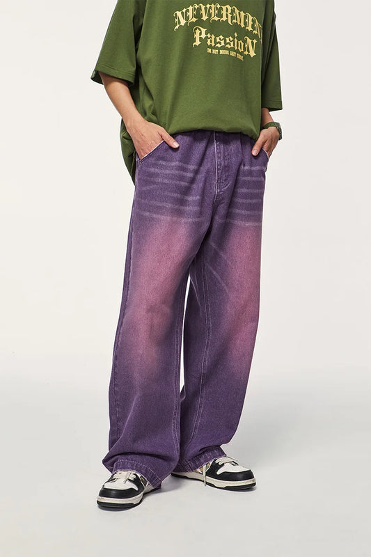 Pink High Street Wide Leg Jeans