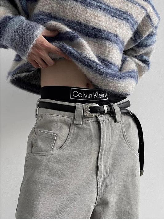 Autumn Grey Flowy Baggy Wide Pants