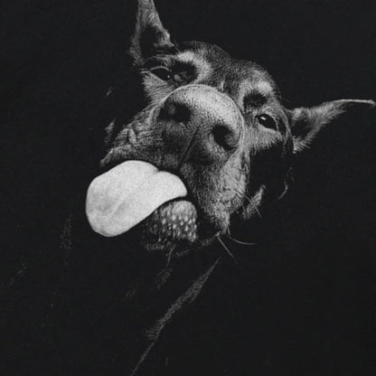 Graphic Doberman Dog Cotton Hip T-Shirt