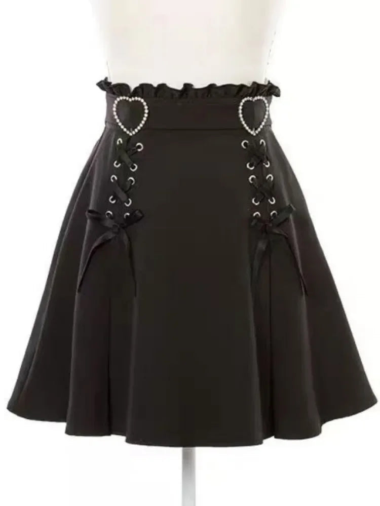 Sweet Gothic High Waist Mini Skirt