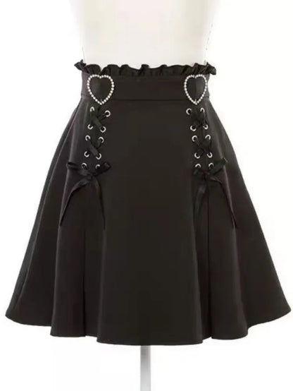 Sweet Gothic High Waist Mini Skirt