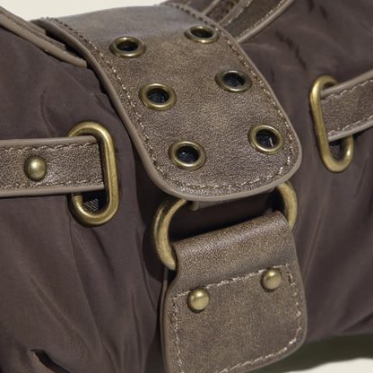 Vintage Zipper Rivet Handbag