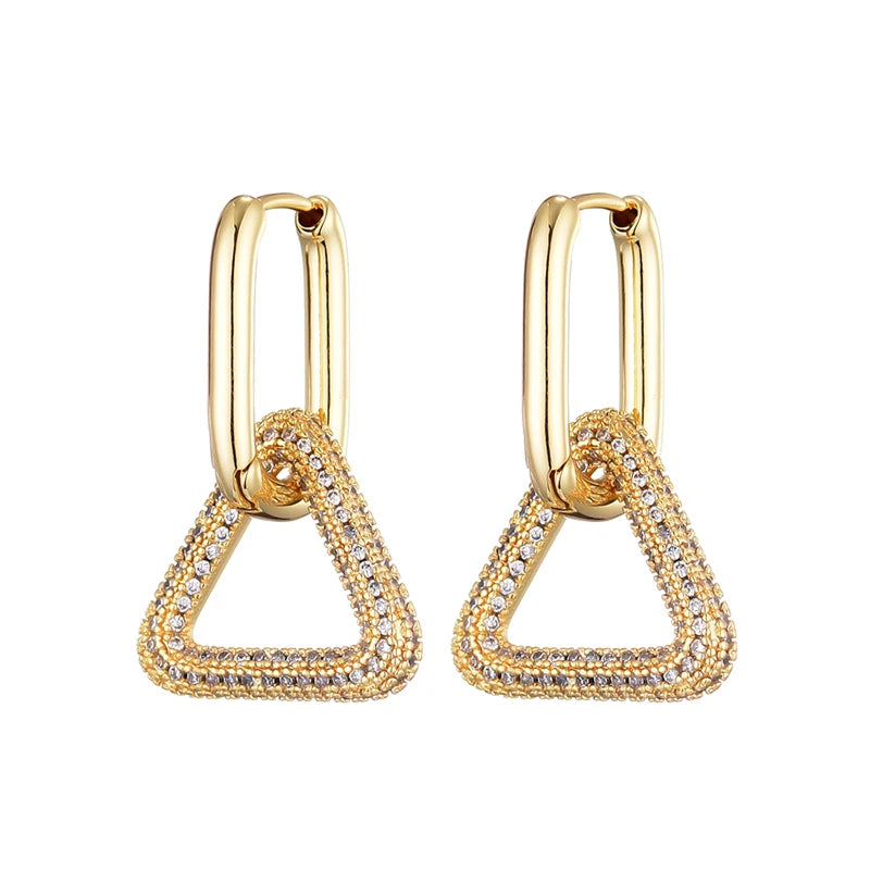 Steel Ear Buckle Oval Earrings