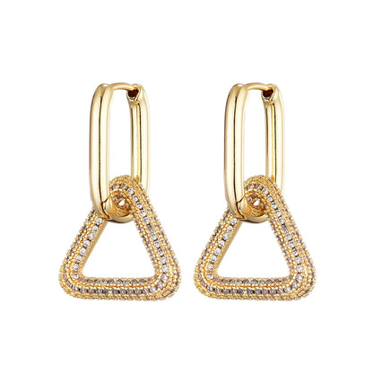 Steel Ear Buckle Oval Earrings