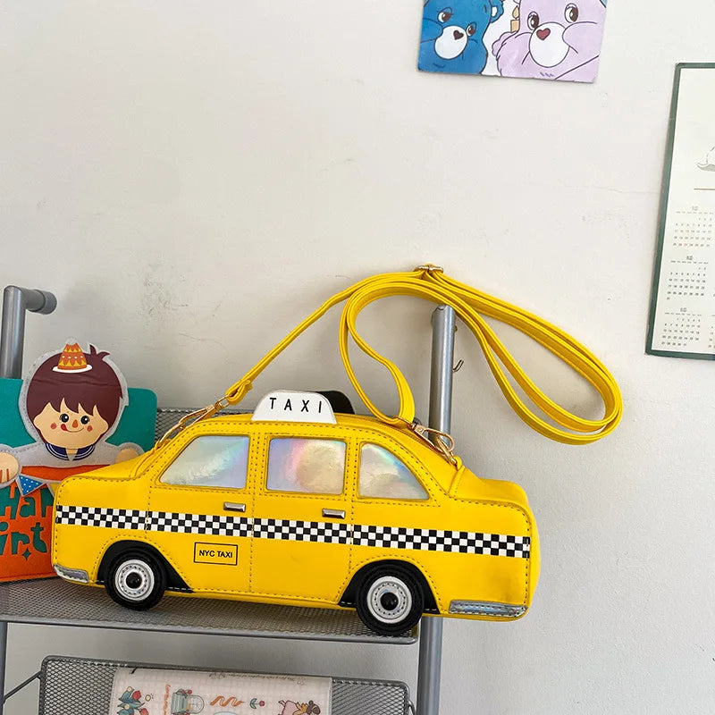 Fake Yellow Taxi Leather Bag