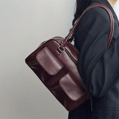 Y2K Chic Vintage Leather Handbag