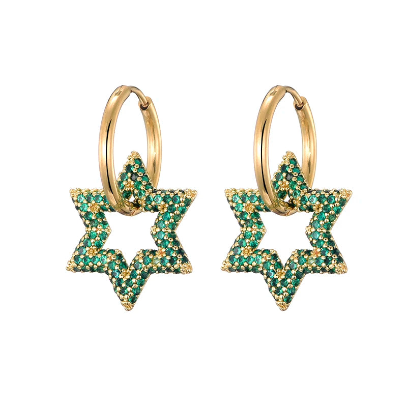 Steel Ear Buckle Oval Earrings