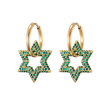 Steel Ear Buckle Oval Earrings