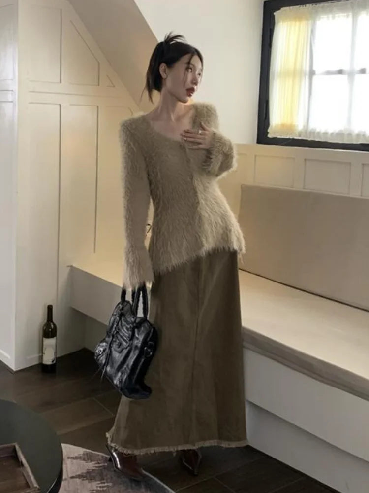 Cozy Vintage Fuzzy Sweater