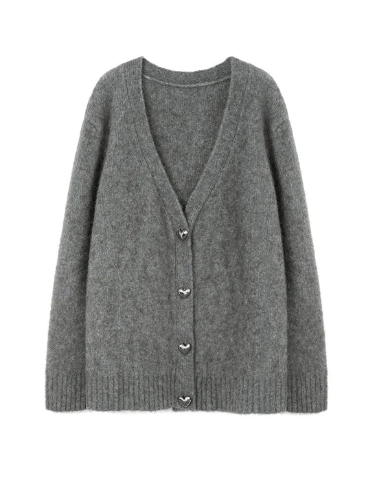 Elegant Korean Loose Knitted Cardigan