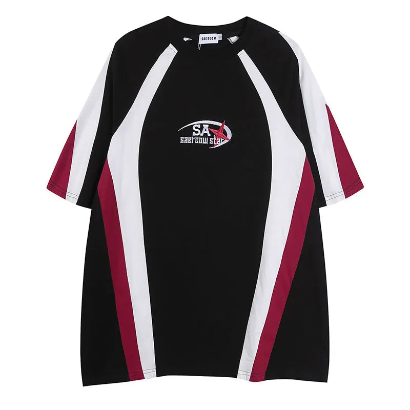 Colorful Sports Street Short-Sleeved Shirt