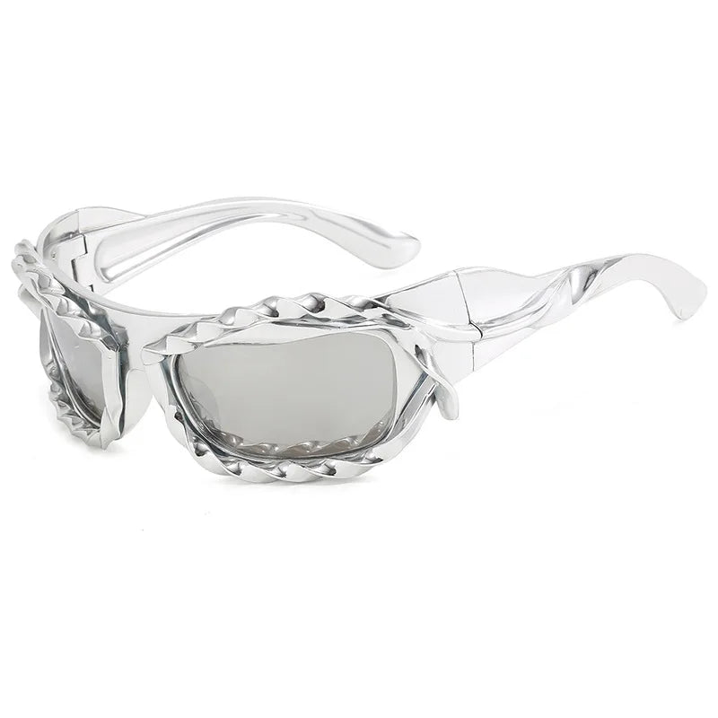 Y2K Twisted Irregular Sunglasses