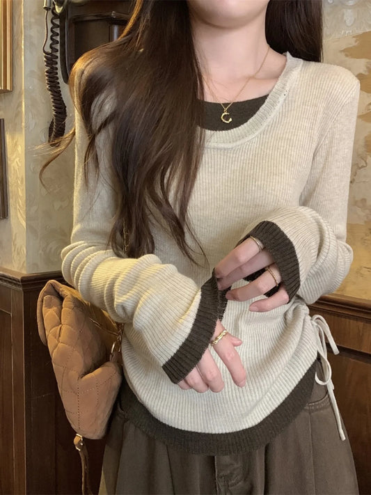 Slim Fit Knitted Long Sleeve Sweater