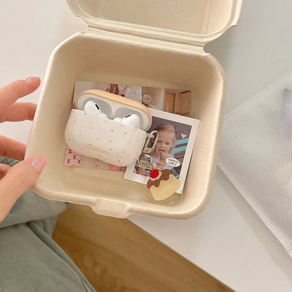 Estuche para auriculares con temática de pudín de postre