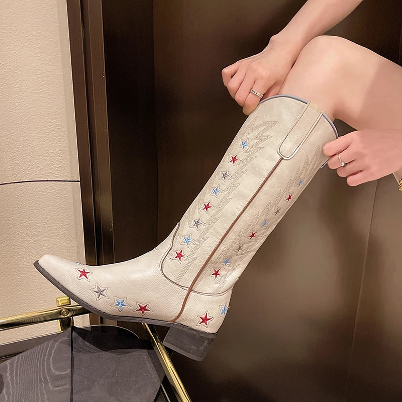 Retro Star Cowgirl Boots