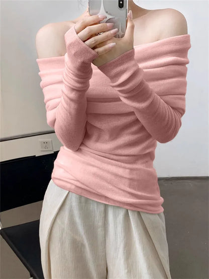 Sweet Autumn Slim Solid Color Pullover