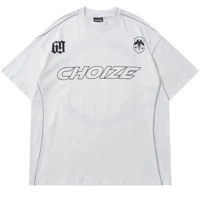 Stylish Oversized CHOIZE Printed T-Shirt