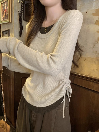 Slim Fit Knitted Long Sleeve Sweater