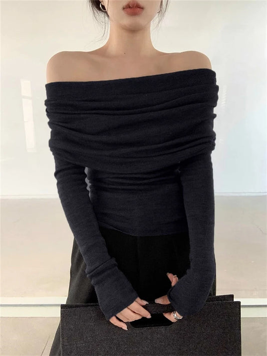 Sweet Autumn Slim Solid Color Pullover