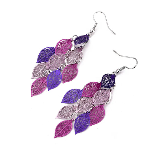 Vintage Hollow Leaves Earrings