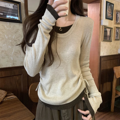 Slim Fit Knitted Long Sleeve Sweater
