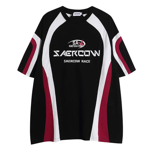 Colorful Sports Street Short-Sleeved Shirt
