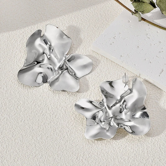 Irregular Metal Stud Earrings