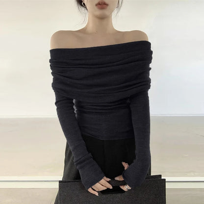 Sweet Autumn Slim Solid Color Pullover