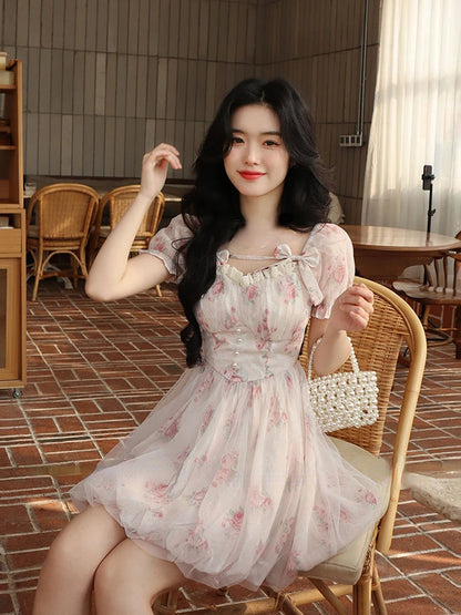 Y2K Mini Floral Dress