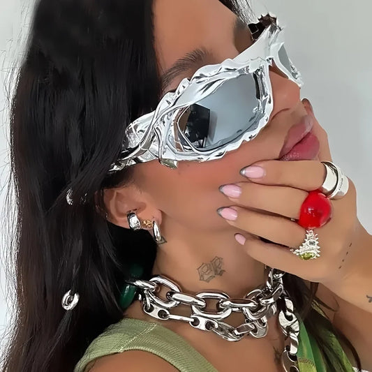 Y2K Twisted Irregular Sunglasses