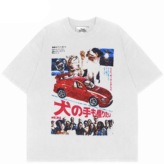 Vintage Japanese Kanji Graphic T-Shirt