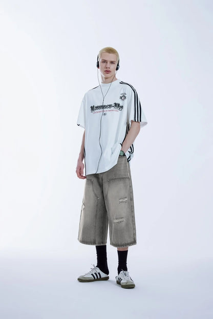 Ripped Wide Leg Carpenter Jeans