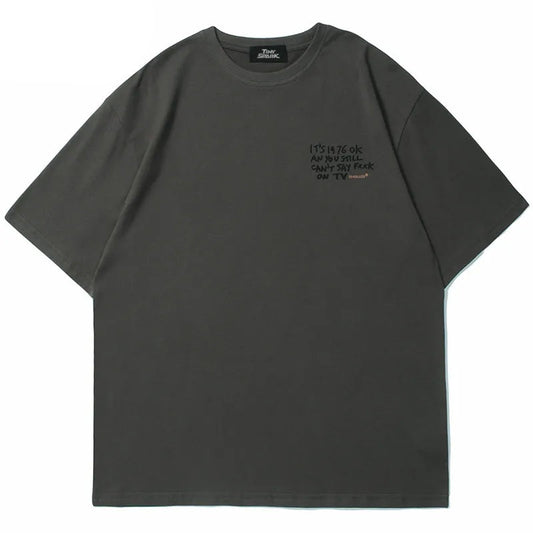 Retro Bunny Letter Print T-shirt