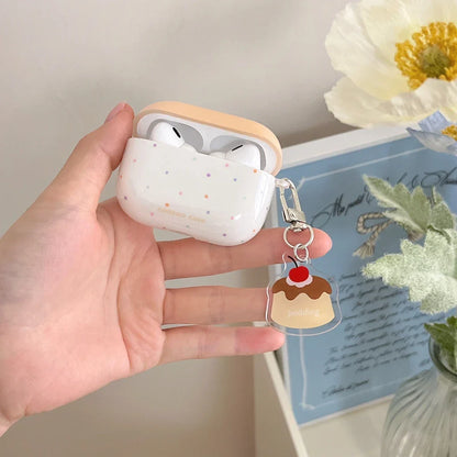 Estuche para auriculares con temática de pudín de postre