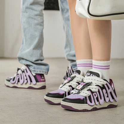 Y2K Punk Skating Letters Sneakers