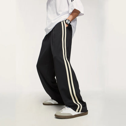 Elastic Waist Striped Track Pants Pants