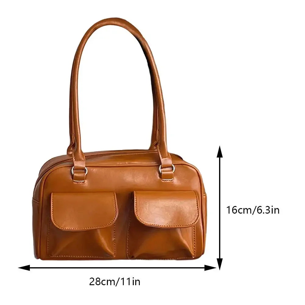 Y2K Chic Vintage Leather Handbag