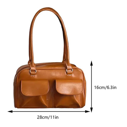 Y2K Chic Vintage Leather Handbag