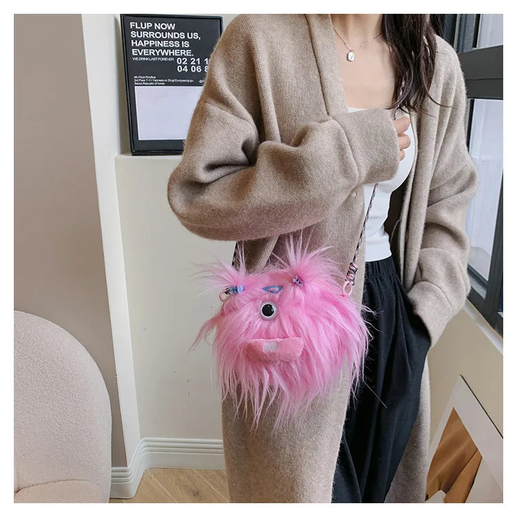 Cartoon Little Monster Cross Bags