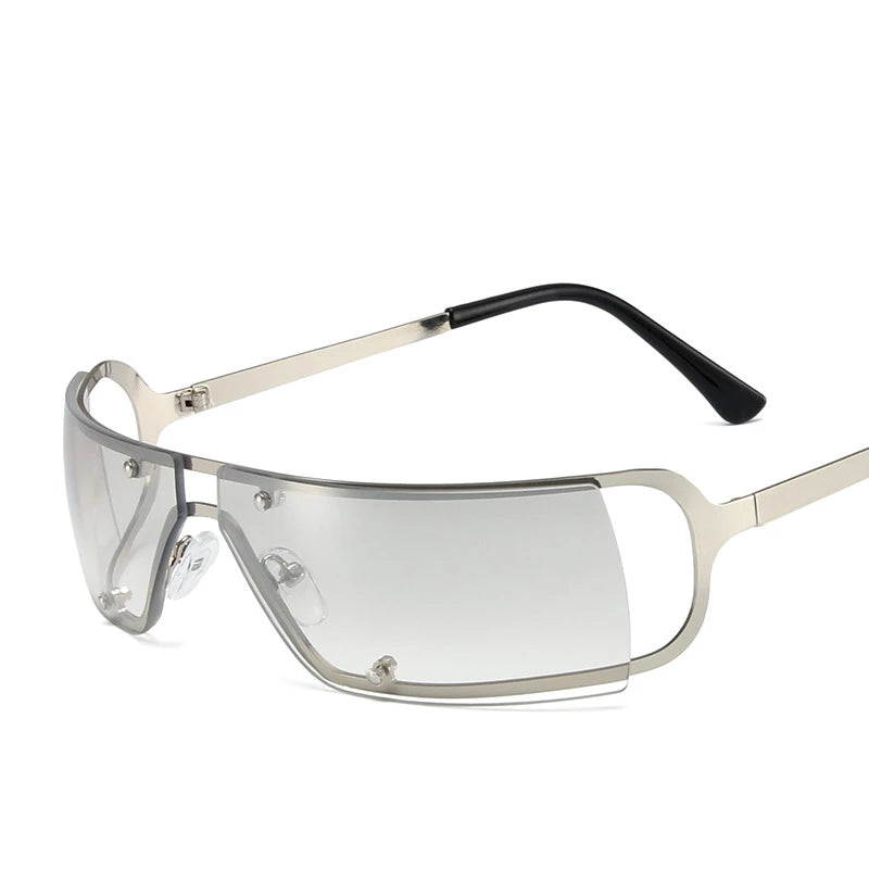 Y2K Futuristic Rectangle Glasses
