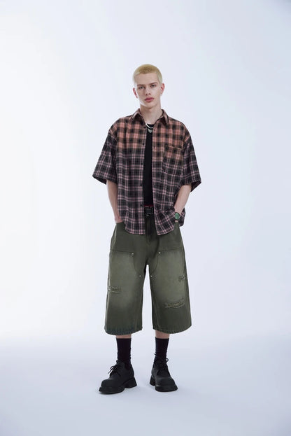 Ripped Wide Leg Carpenter Jeans