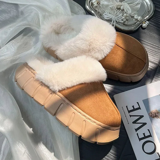 Indoor Fluffy Thick Sole Slippers