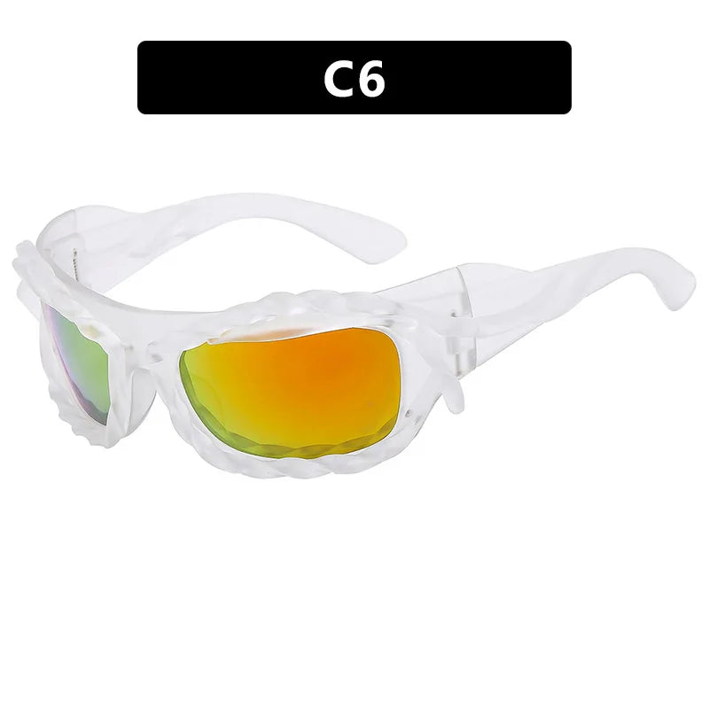 Y2K Twisted Irregular Sunglasses